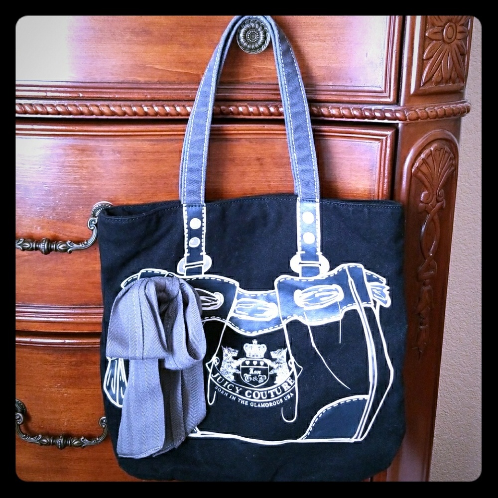 Juicy Couture canvas tote bag